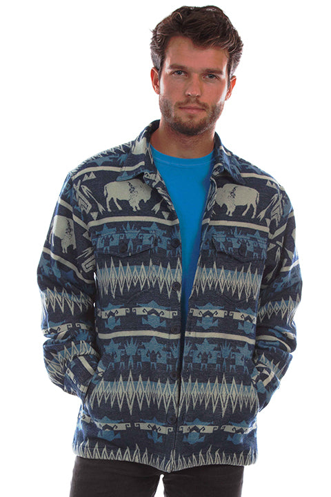 SCULLY: Men's Aztec Buffalo Shacket
