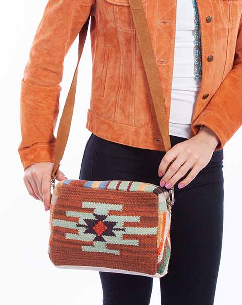 SCULLY: Southwest Wool Saddle Blanket Handbag