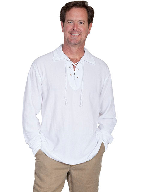 SCULLY: Men's Casual Collared Tunic Top