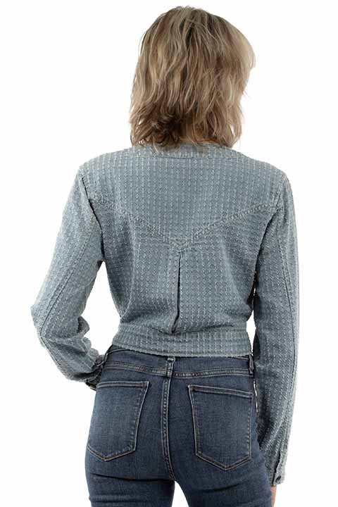 SCULLY: Ladies Baby Blue Mini Jacket