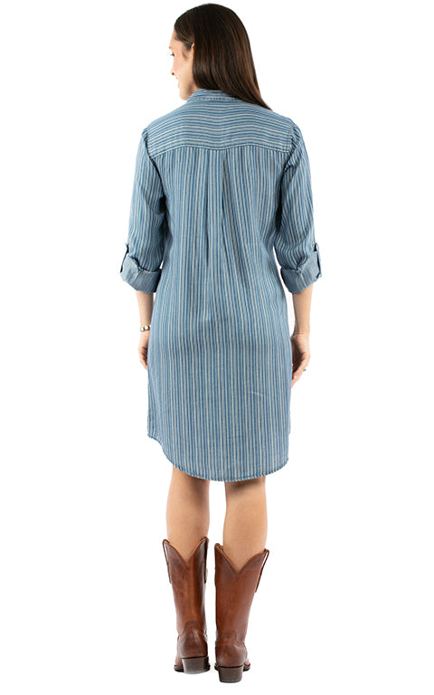 SCULLY: Women's Railstripe Button Down Dress