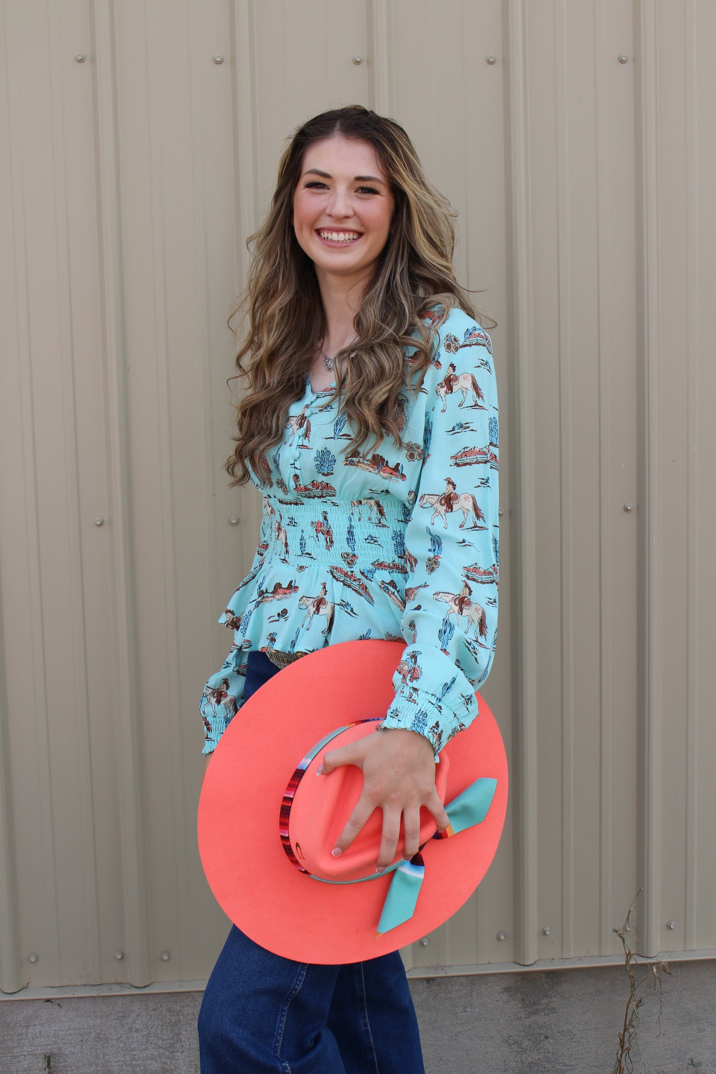 INDIAN LODGE FELT HAT - CORAL