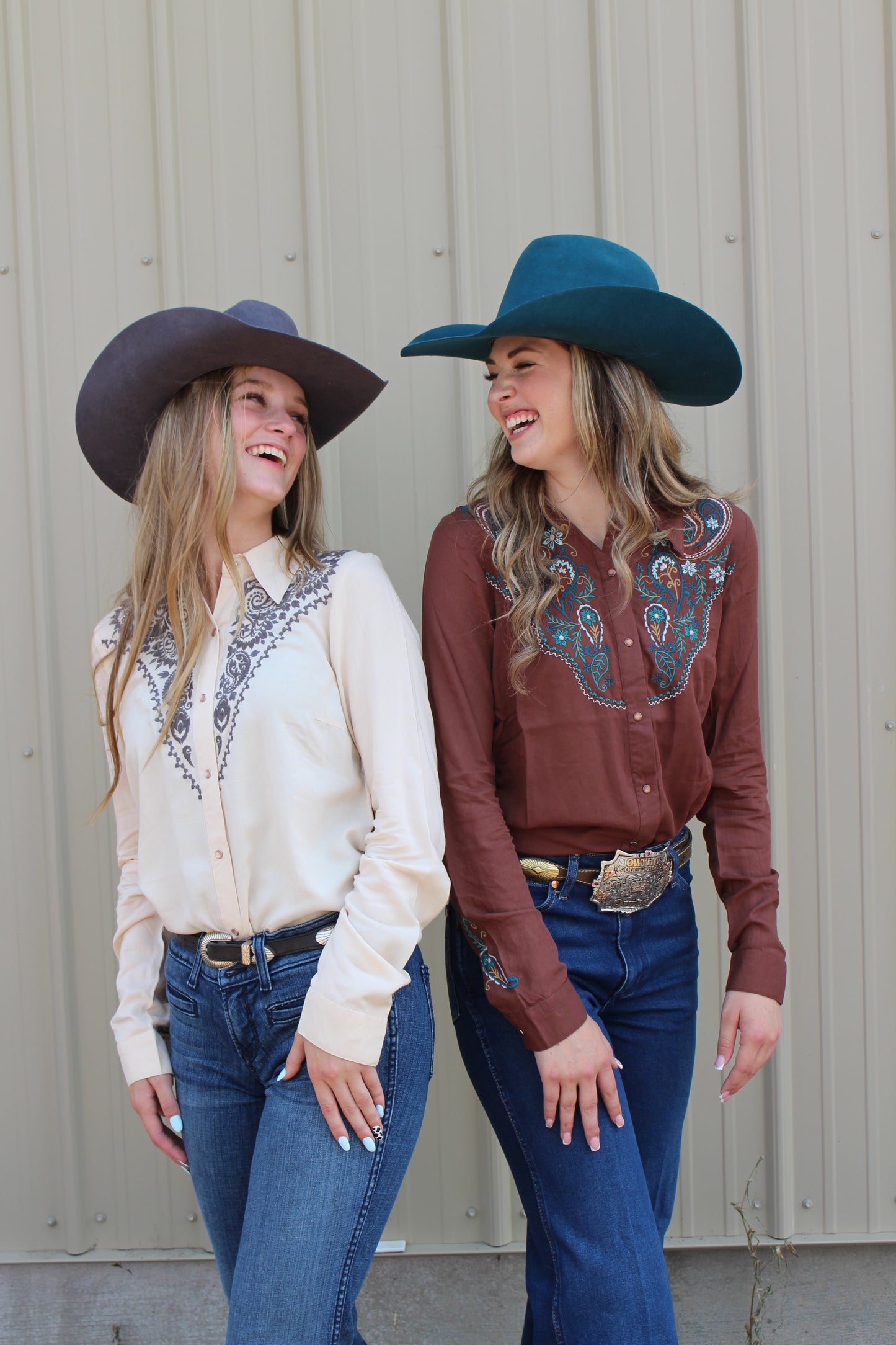 ROPER WOMENS LONG SLEEVE SNAP SOLID BROWN RAYON SHIRT WESTERN SHIRT