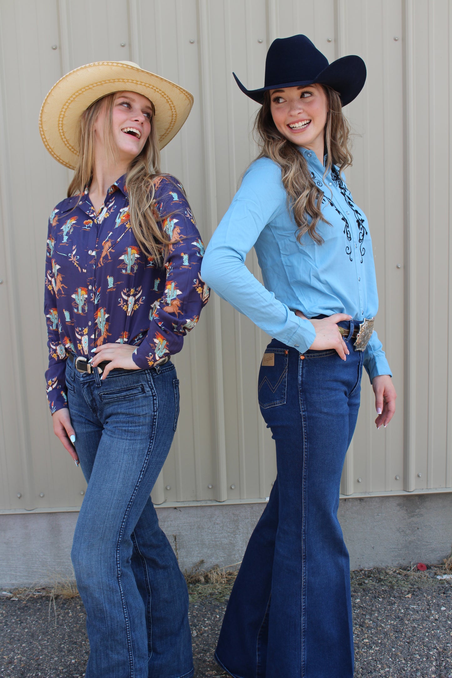 ROPER WOMENS LONG SLEEVE SNAP POLY TWILL RETRO SHIRT WESTERN SHIRT