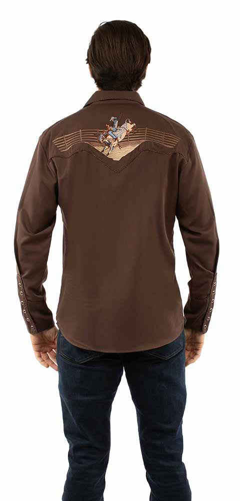 SCULLY RODEO BULL EMBROIDERY SHIRT
