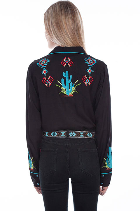SCULLY CACTUS EMB. BLOUSE