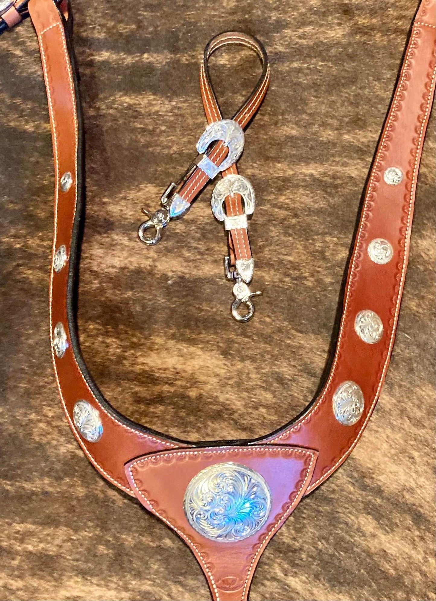 Valkarie Equine Breast Collar: Dark Vaquero