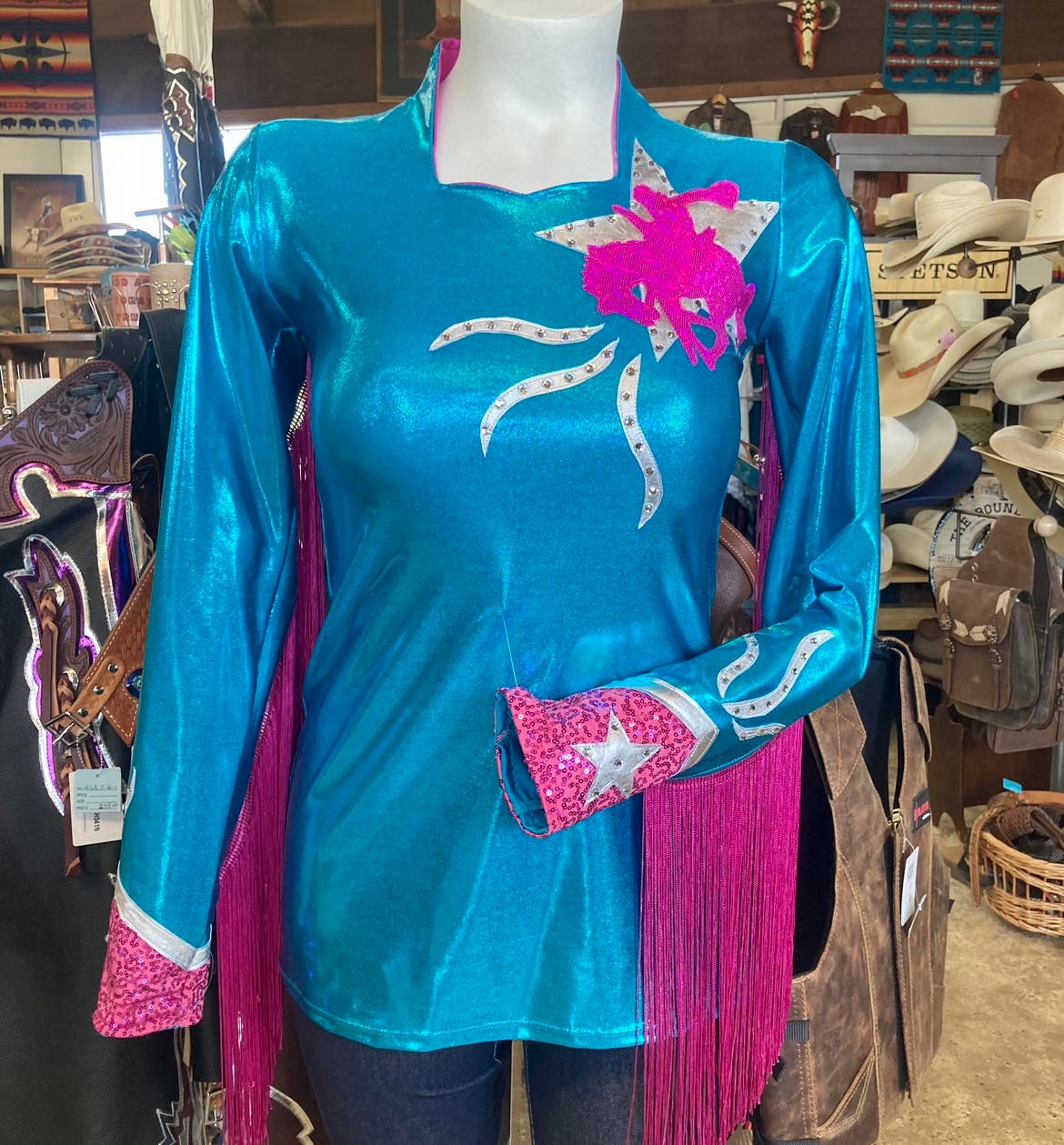 Horse Feathurs: Custom Rhinstone Bucking Horse Shirt