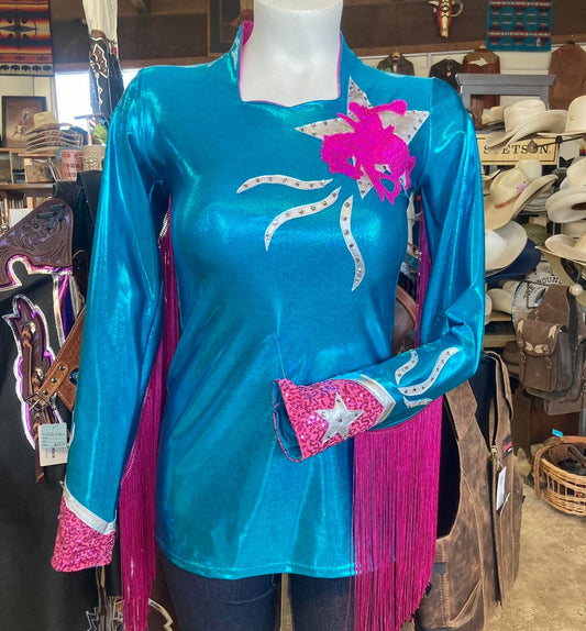 Horse Feathurs: Custom Rhinstone Bucking Horse Shirt