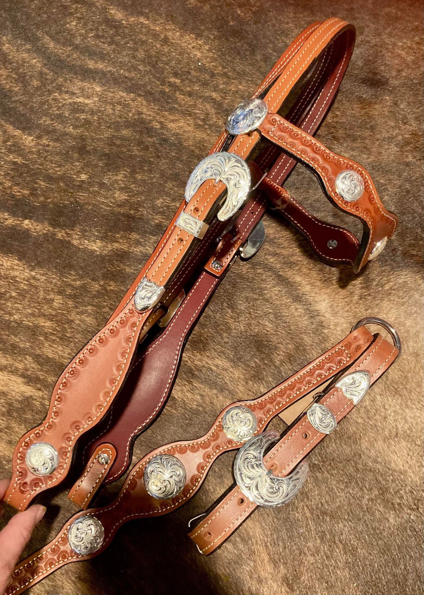 Valkarie Equine Full Headstall: Sliver Plated