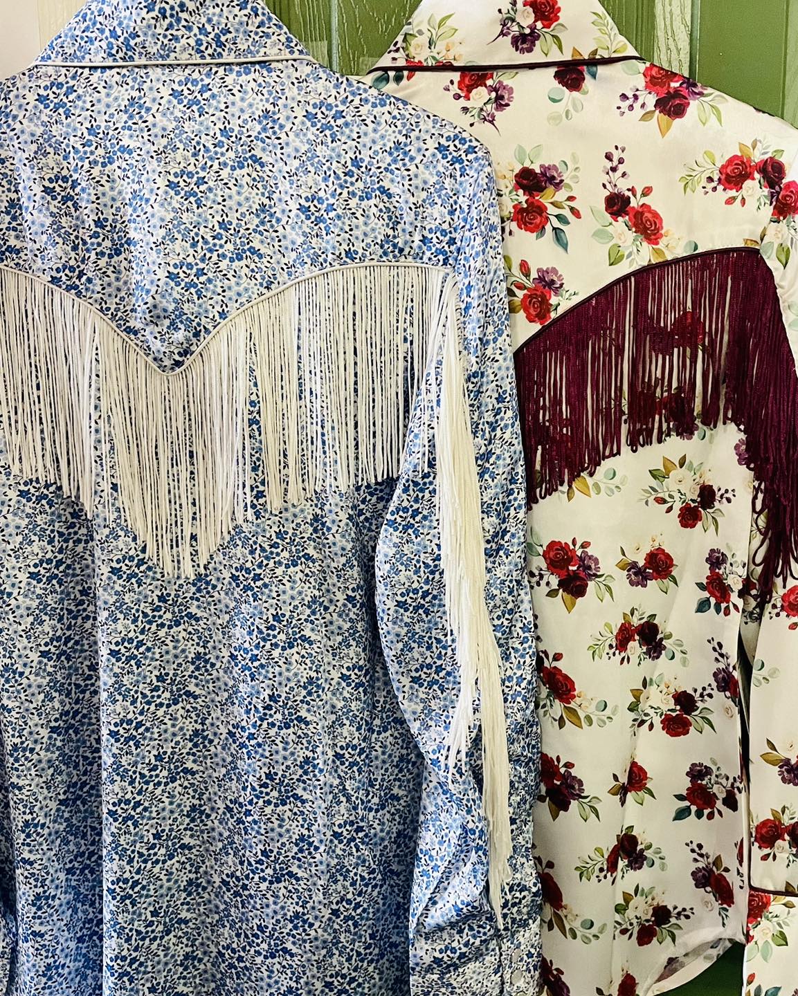 Scully Sweet Roses Satin Button Down Shirt