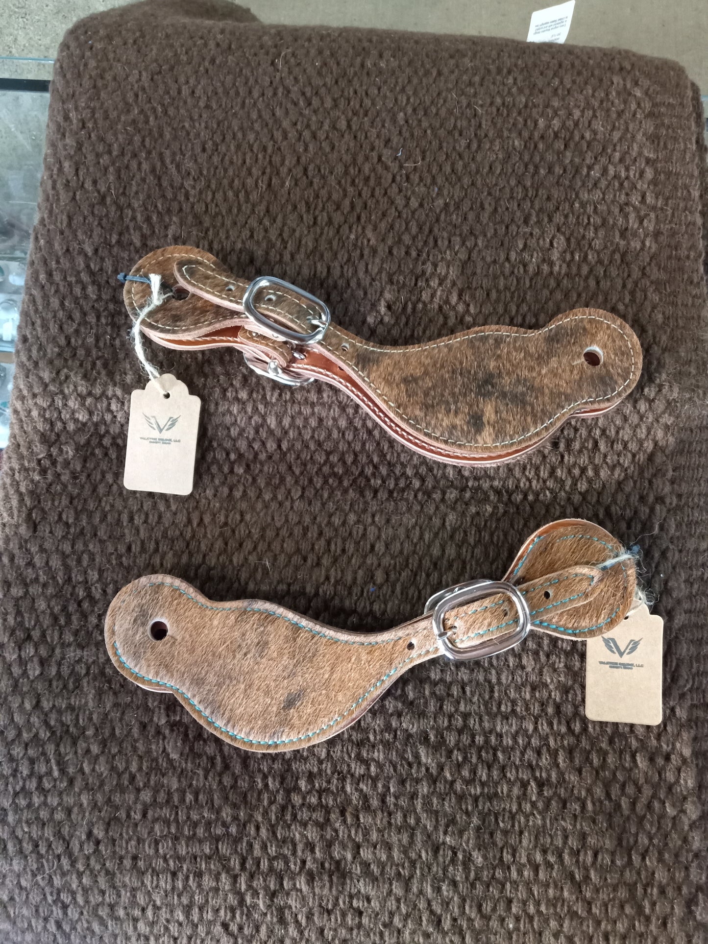 Valkarie Equine: Hair-On-Hide Spur Straps