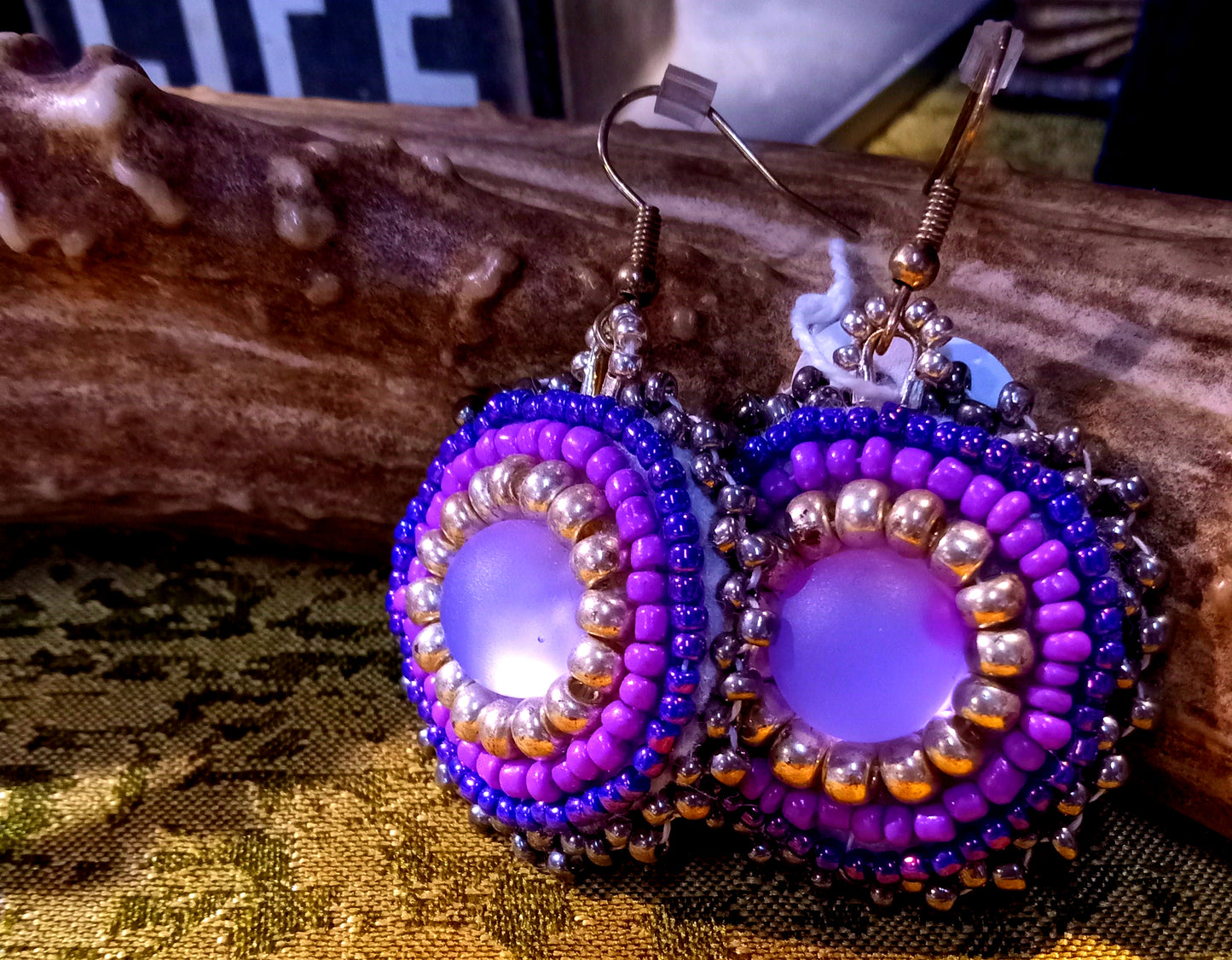 Authentic Alaskan Native Seed Bead Earrings