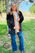 Sterling Kreek Velvet Leather tool Sunflower Cardigan