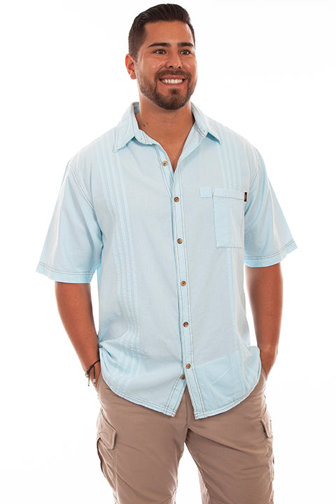 SCULLY: Men's Casual Short Sleeve Traveling Button Down (SO MANY COLORS!)