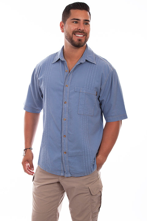 SCULLY: Men's Casual Short Sleeve Traveling Button Down (SO MANY COLORS!)