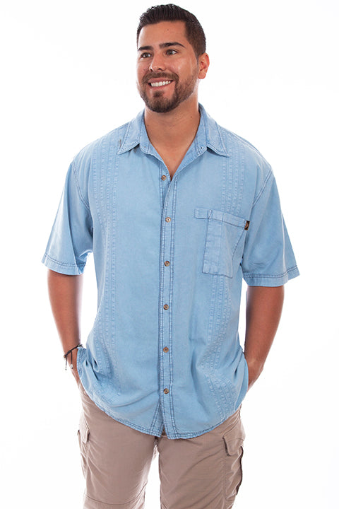SCULLY: Men's Casual Short Sleeve Traveling Button Down (SO MANY COLORS!)