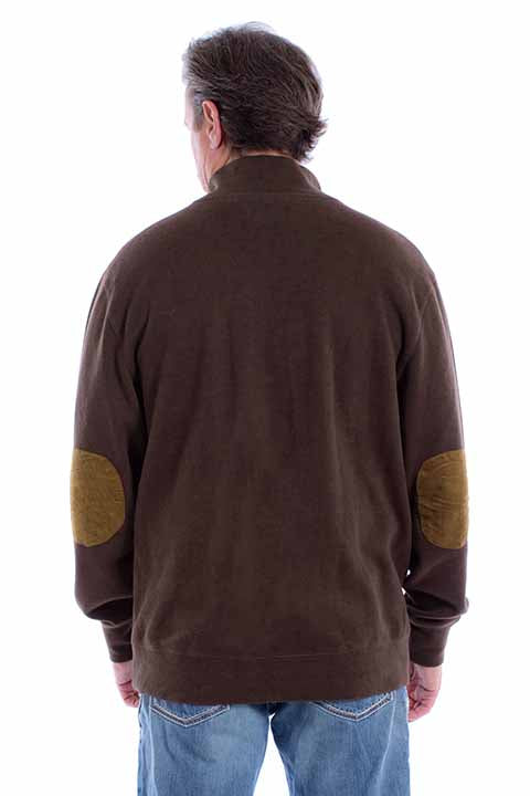 SCULLY: Men's Chocolate Button Pullover Sweater