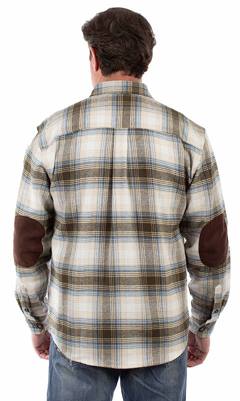 SCULLY: Men's Flannel Plaid Button Down Shacket
