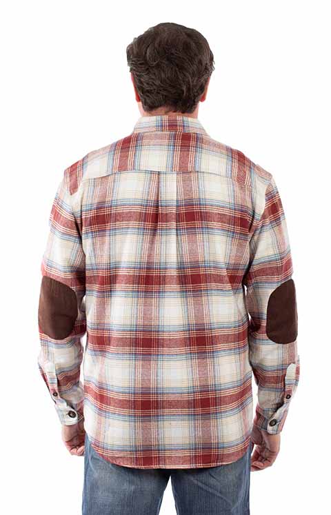 SCULLY: Men's Flannel Plaid Button Down Shacket
