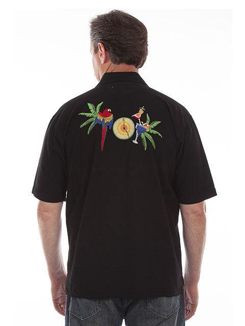 SCULLY: Men's Casual Margarita-Ville Short Sleeve Button Down