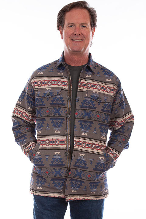 SCULLY: Men's Patriotic Aztec Shacket