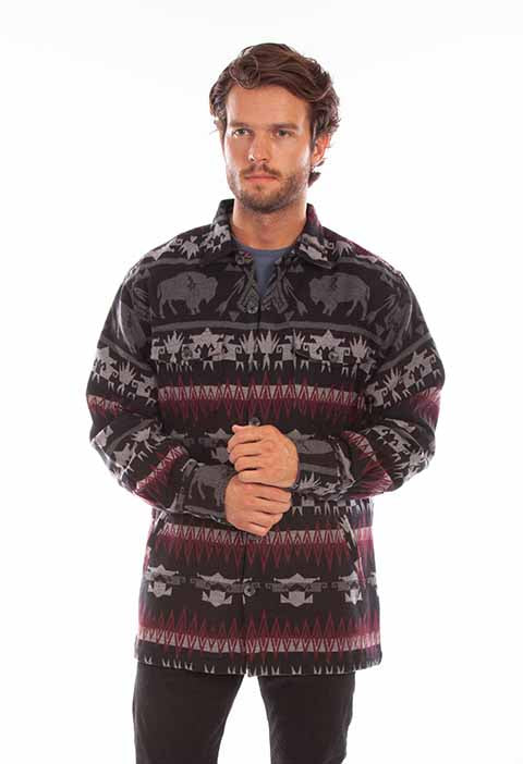 SCULLY: Men's Aztec Buffalo Shacket