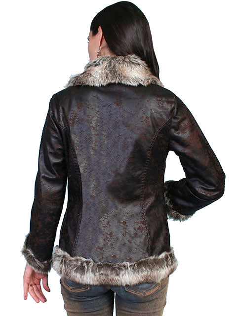 SCULLY: Women's Mottled Fur Shearing Jacket