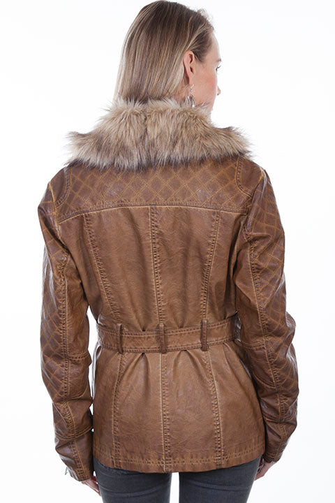 SCULLY: Faux Fur Trimmed Fashion Jacket