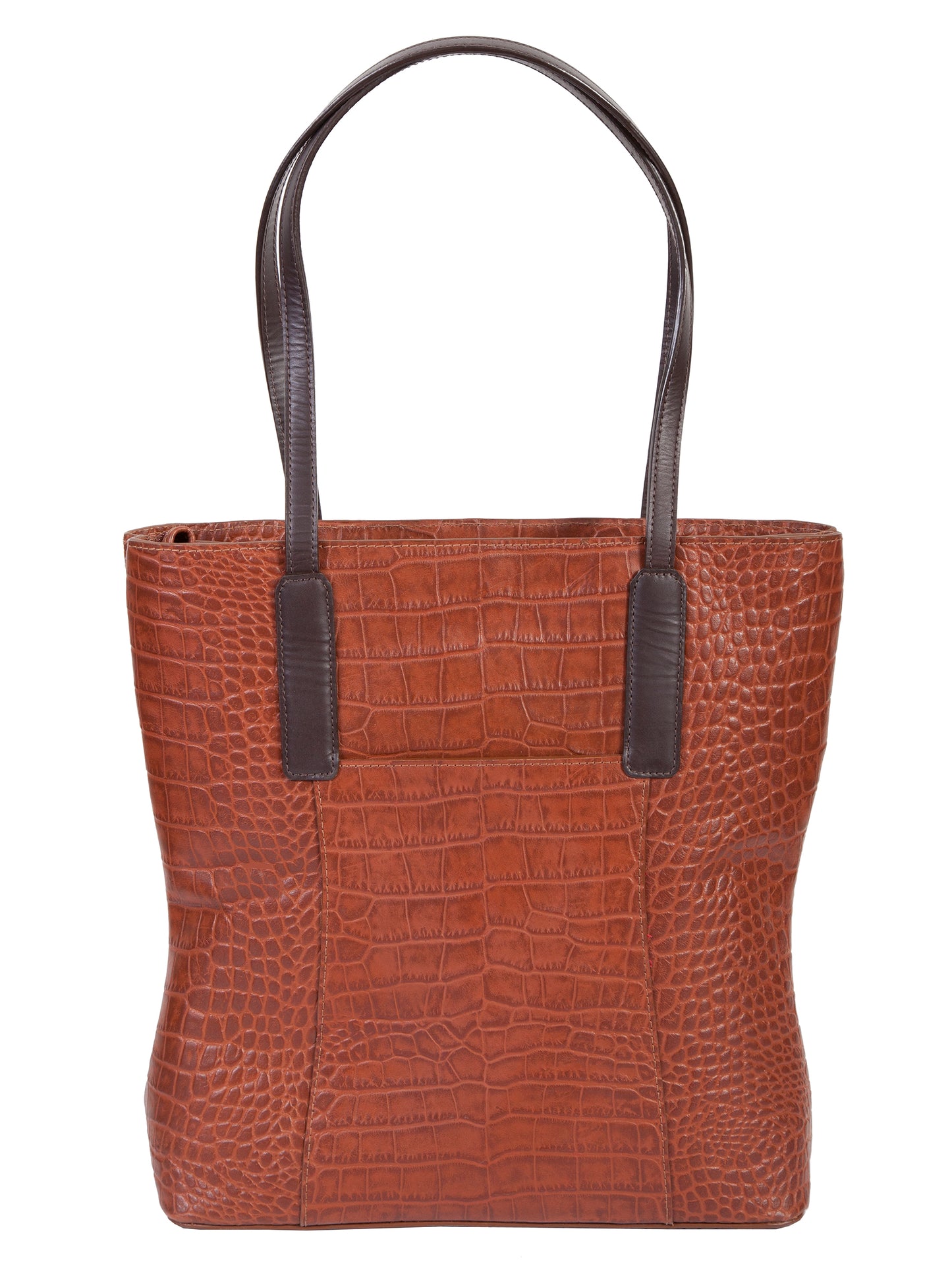 SCULLY: Crocodile Work Satchel Bag
