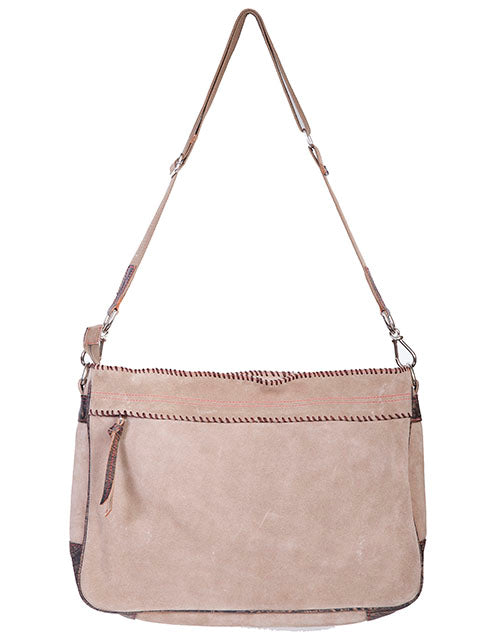 SCULLY: American Flag Suede Handbag