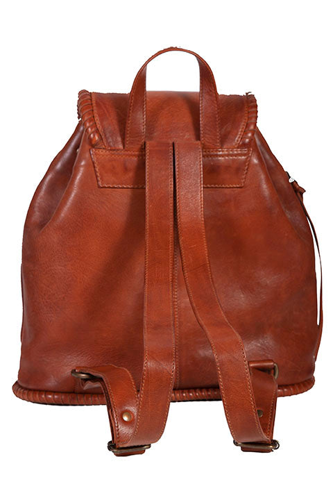 SCULLY: Leather Backpack with Tassels