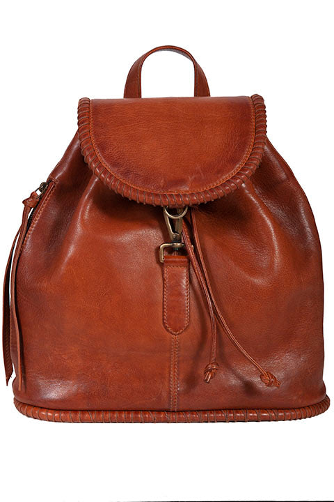 SCULLY: Leather Backpack with Tassels