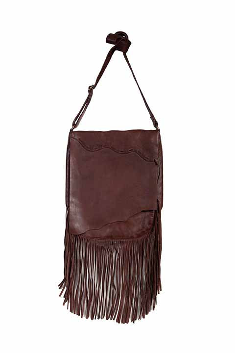 SCULLY: Natural Edges Leather Crossbody Purse