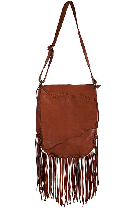 SCULLY: Natural Edges Leather Crossbody Purse
