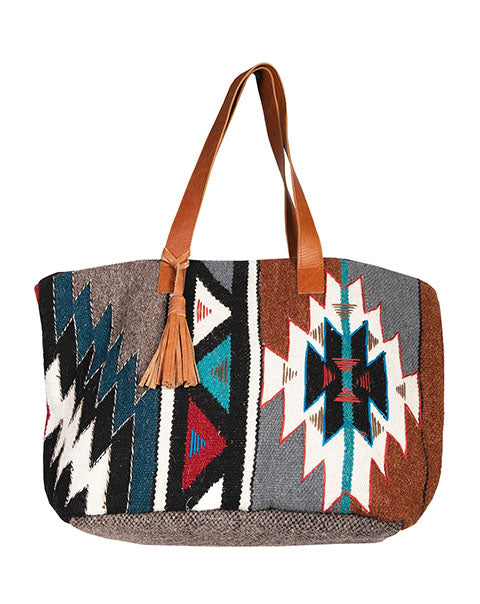 SCULLY: New Mexico Style Wool Tote Purse (with extra strap)