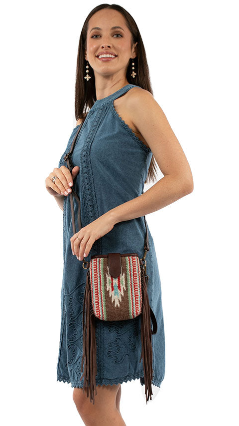 SCULLY: Belt Loop Convertible Saddle Blanket Cross Body Purse