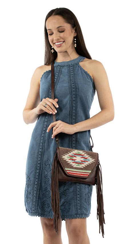 SCULLY: Aztec Saddle Blanket Cross Body Purse