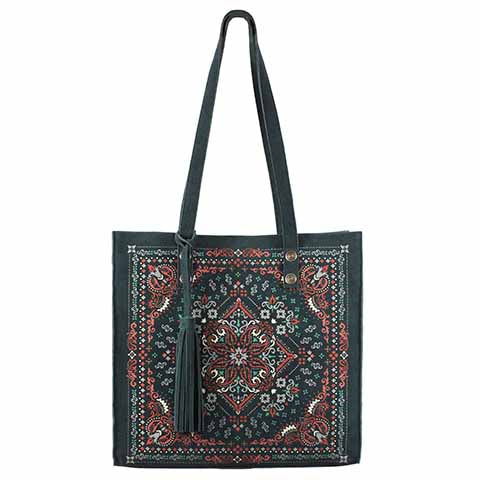 SCULLY: Embroidered Artisan Square Purse
