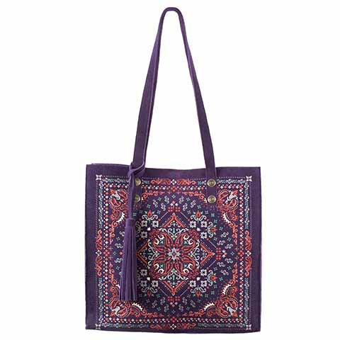 SCULLY: Embroidered Artisan Square Purse