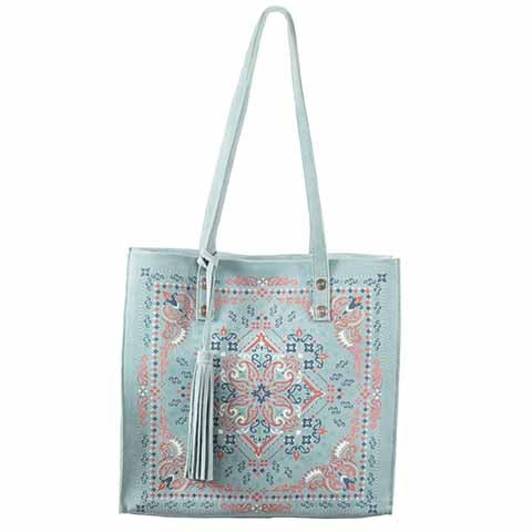 SCULLY: Embroidered Artisan Square Purse