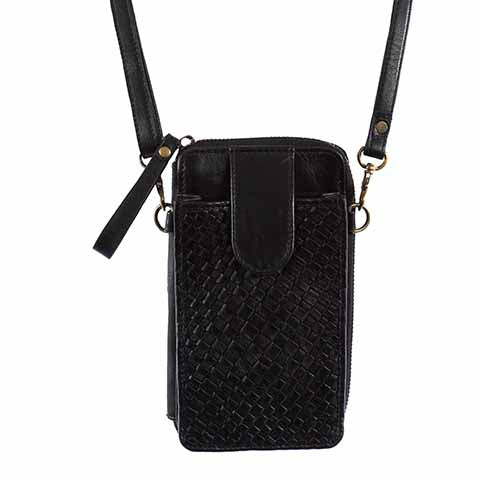 SCULLY: Woven Mini Cross Body Purse (Cell Phone)