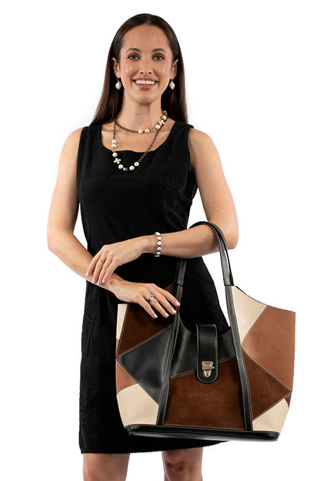 SCULLY: Natural Leather Patchwork Purse Collection (3 options)