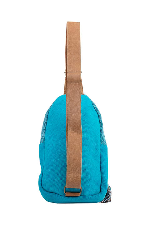 SCULLY: Turquoise Saddle Blanket Sling Purse