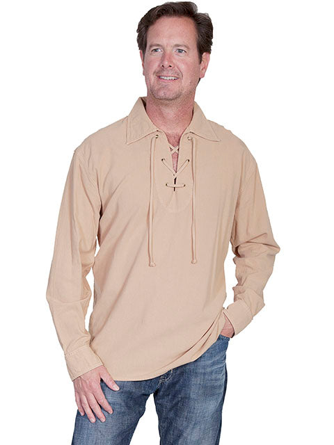 SCULLY: Men's Casual Collared Tunic Top