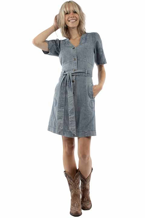 SCULLY: Women's Rope Yoke Stitch Dress