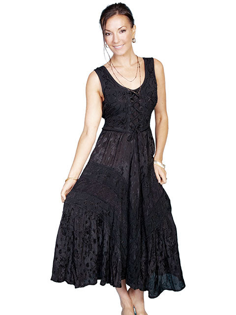 SCULLY: Women's Lace-Up Front Perfect Flowy Sun Dress (SO MANY COLORS)
