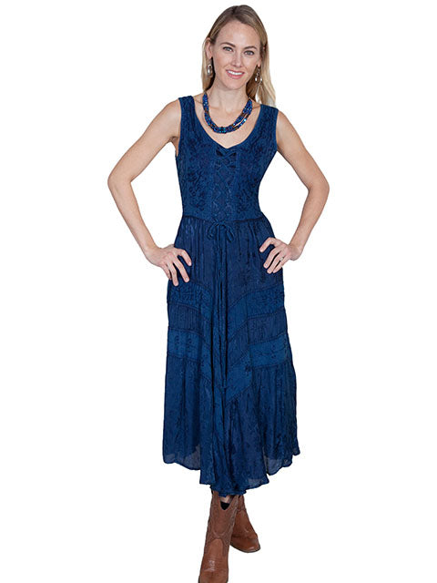 SCULLY: Women's Lace-Up Front Perfect Flowy Sun Dress (SO MANY COLORS)