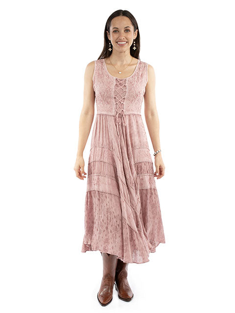 SCULLY: Women's Lace-Up Front Perfect Flowy Sun Dress (SO MANY COLORS)