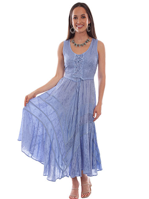 SCULLY: Women's Lace-Up Front Perfect Flowy Sun Dress (SO MANY COLORS)